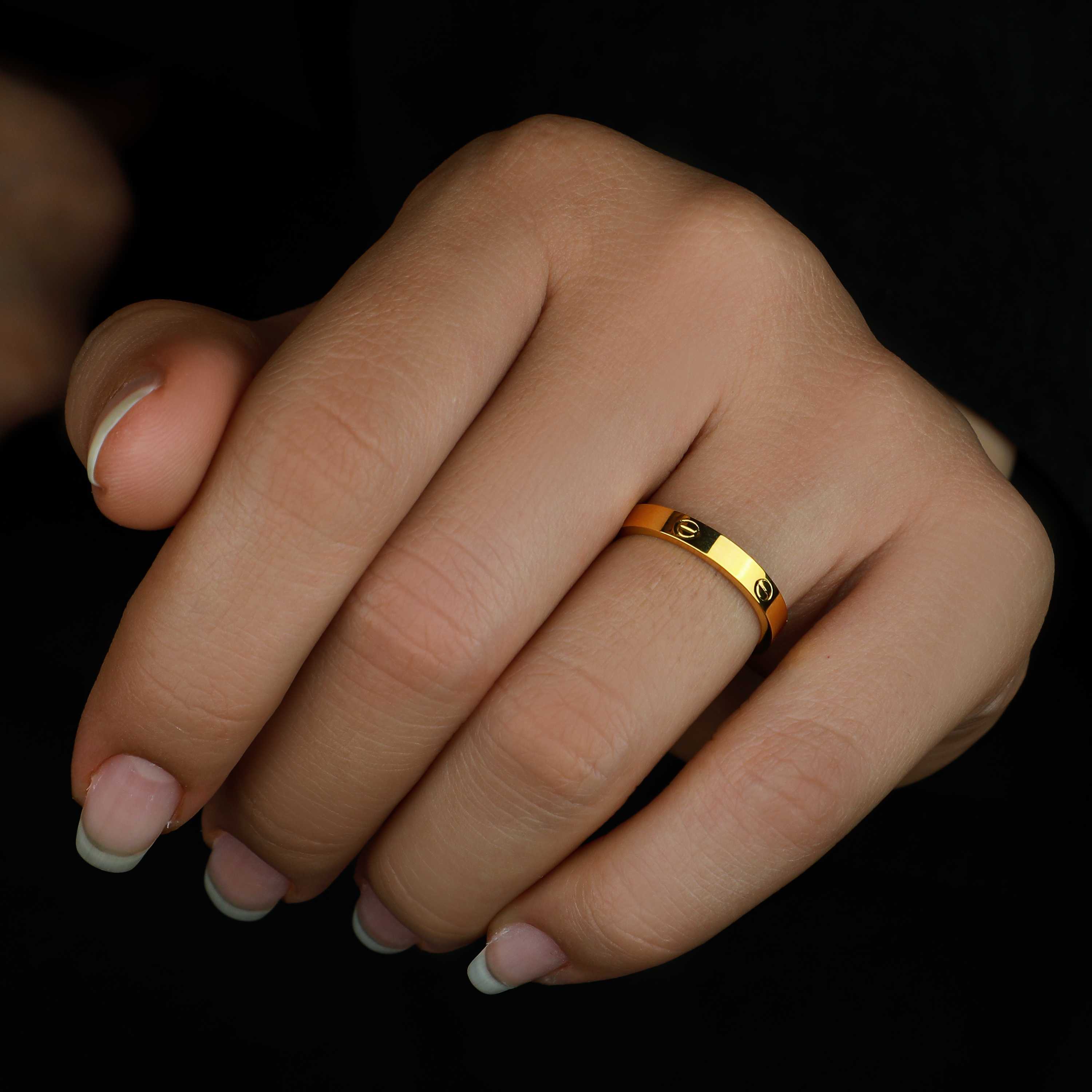 21 karat gold wedding ring, made in Turkey - (H-0730)